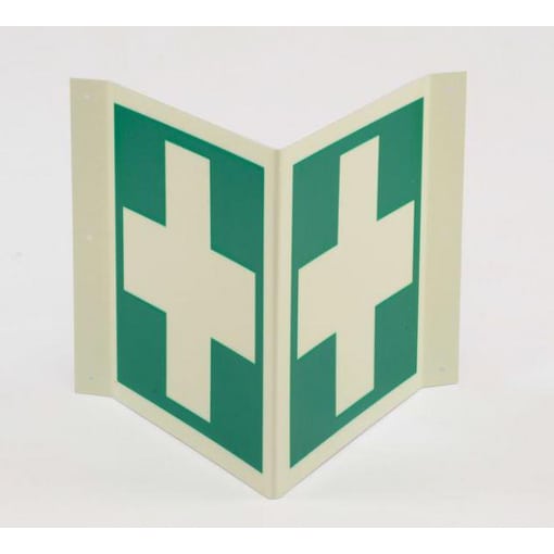 Skilt Førstehjelp Plog 20x20Cm