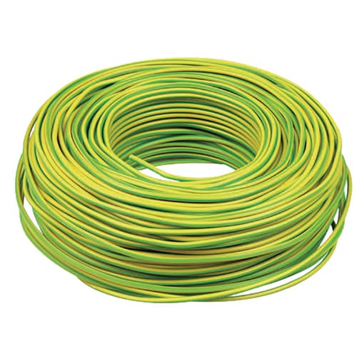 Fil électrique d'installation VD Eca 2,5mm² jaune/vert