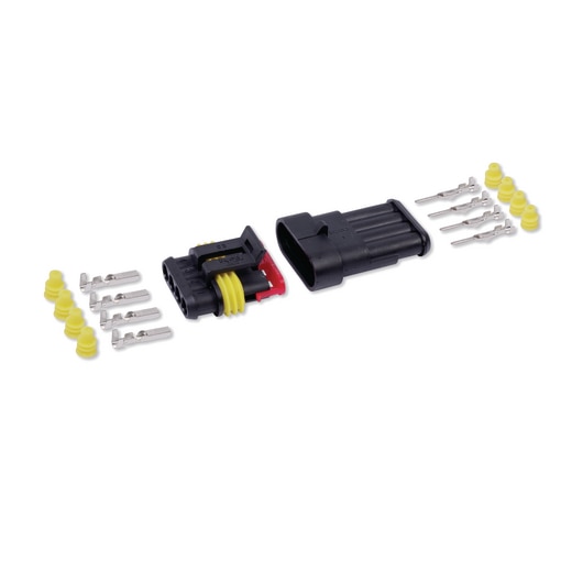 Kit connecteur étanche porte-clips et porte-languette, 4 voies, 1-2 mm²