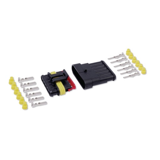 Kit connecteur étanche porte-clips et porte-languette, 6 voies, 1-2 mm²