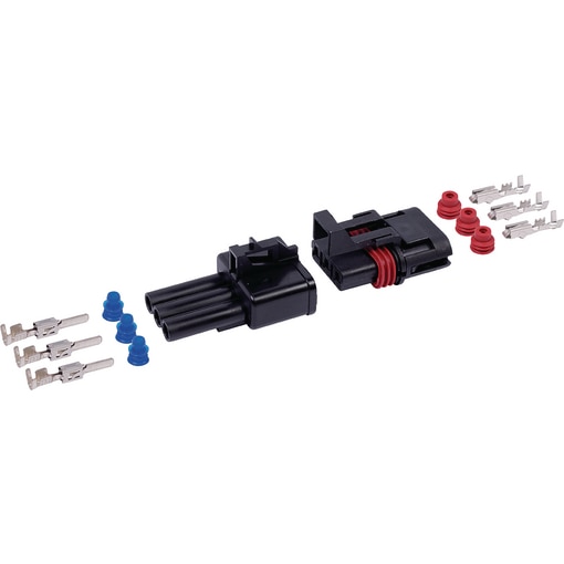 Kit connecteur étanche  porte-clips et porte-languette, 3 voies, 2-3 mm²