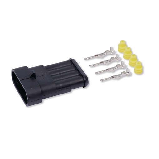 Kit connecteur étanche porte-languette, 4 voies, 1-2 mm²