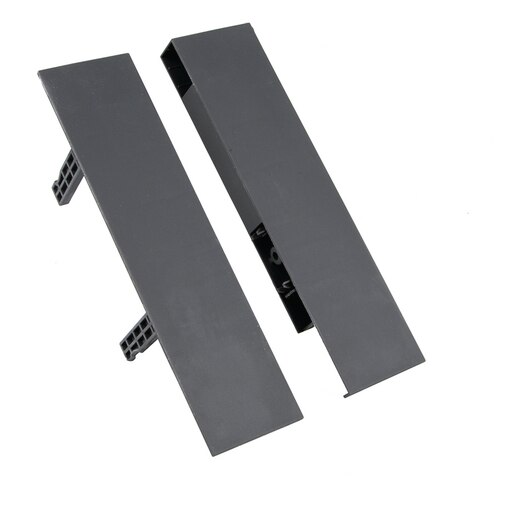Emuca Kit façade Vertex pour tiroir intérieur 178mm, Plastique, Gris