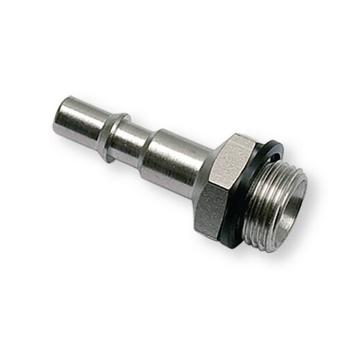 Embout mâle acier nickelé DN 5,5 profil ISO C BSP cylindrique 1/4
