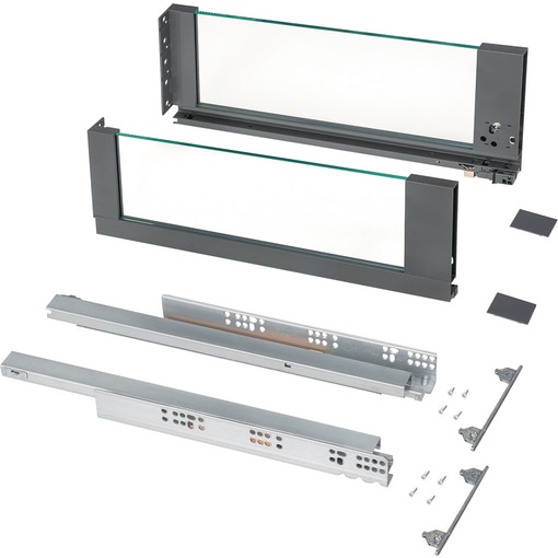 Tiroir  Vertex avec latéral verre hauteur 178 mm