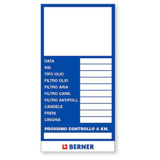 Cartellino olio personalizzabile 500 pezzi