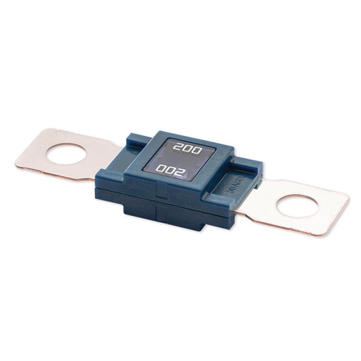 Sicherung Mega m. Sichtfenster 200 A blau
