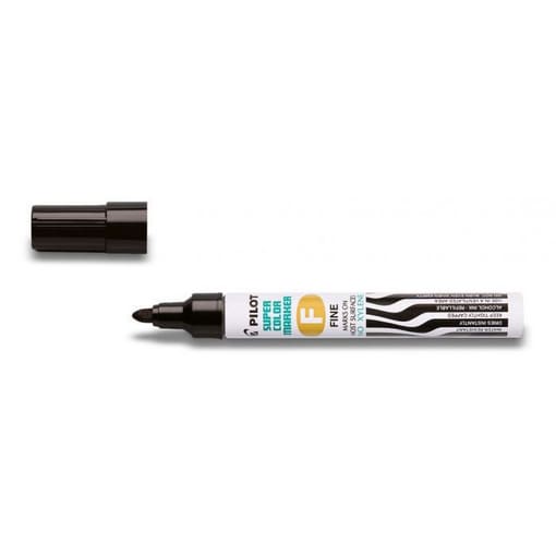 Sprittusj Sort F 1,0mm rund spiss, Pilot Color Marker