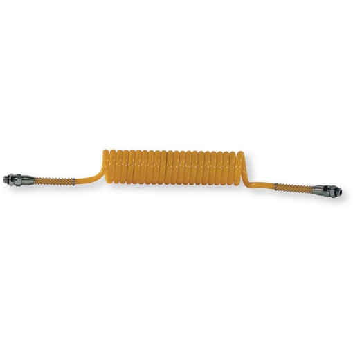 Serpentin freinage spiralé jaune polyuréthane avec adaptateurs 16x150