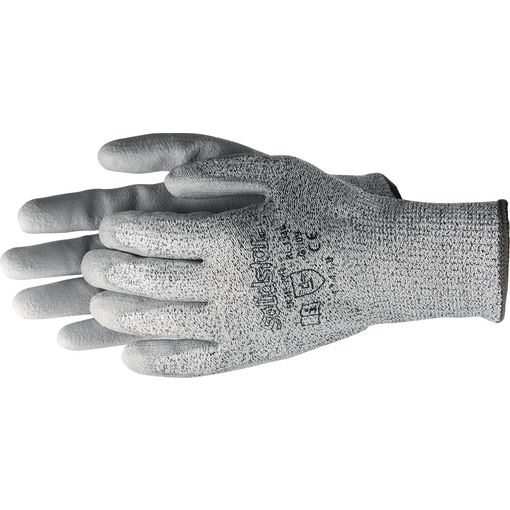 Schnittschutz-Handschuh PU, Klasse B, Größe 11, 36 Paar Farbe: grau