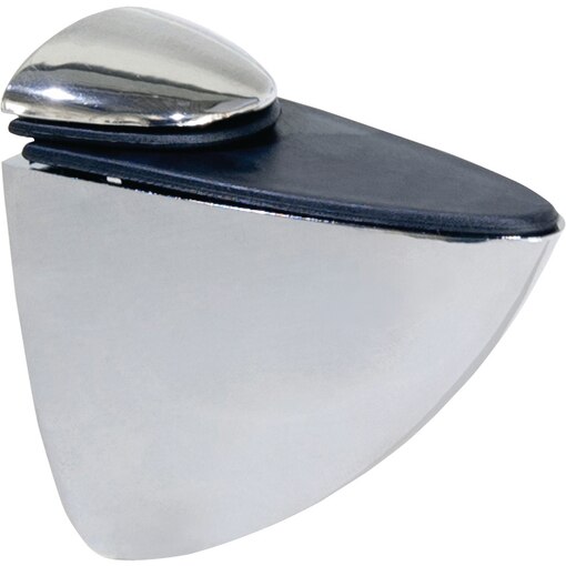 Support  étagère  bois/verre, épaisseur 0 - 20 mm, Gris métallisé, 2 ut.