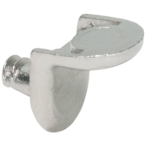 Taquet pour étagère  avec 1 goujon moleté, Nickelé