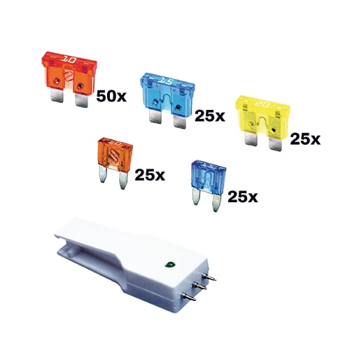 Flachstecksicherungen-Set inkl. Tester