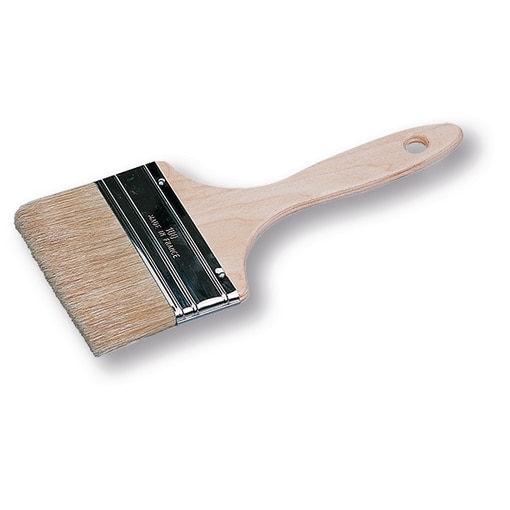 FLAT BRUSH 120 MM WOOD HANDLE