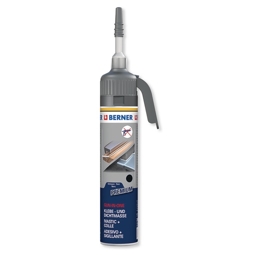 Gun in one adhesive  + sealant black Premium 200ml