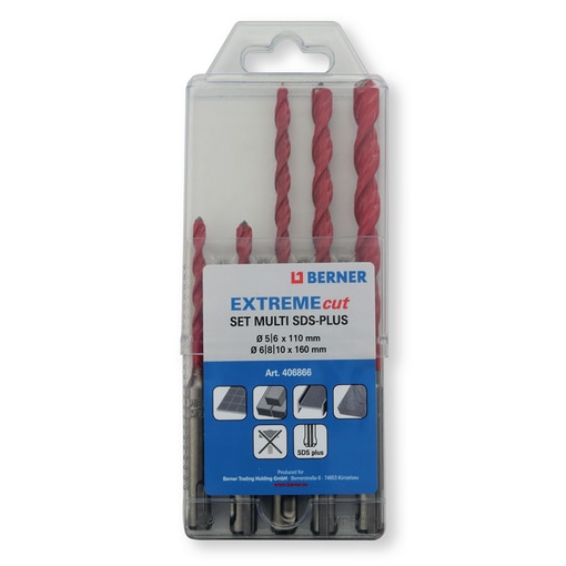 Set de forets polyvalents EXTREMEcut Multicut SDS-PLUS, 5 pièces