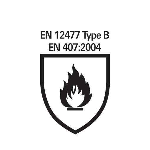 Pictogram_EN 12477 Type B / EN 407:2004 (white BG)