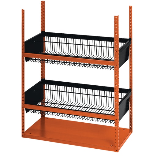 Mesh basket shelf 1m bottom