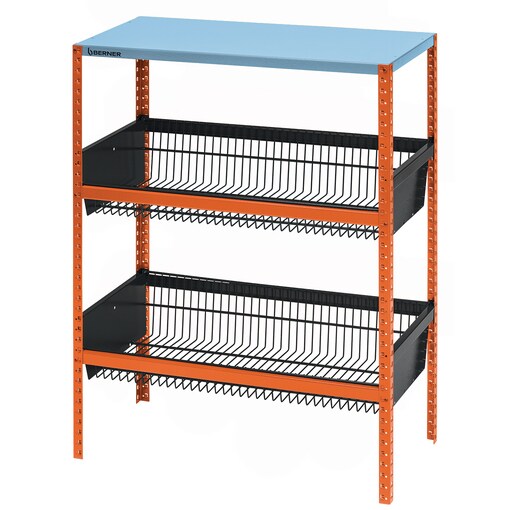 Mesh basket shelf 1m top 