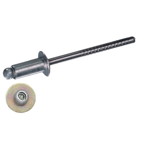 Blind rivets, flat head, stainless steel A2_A4/stainless steel A2_A4