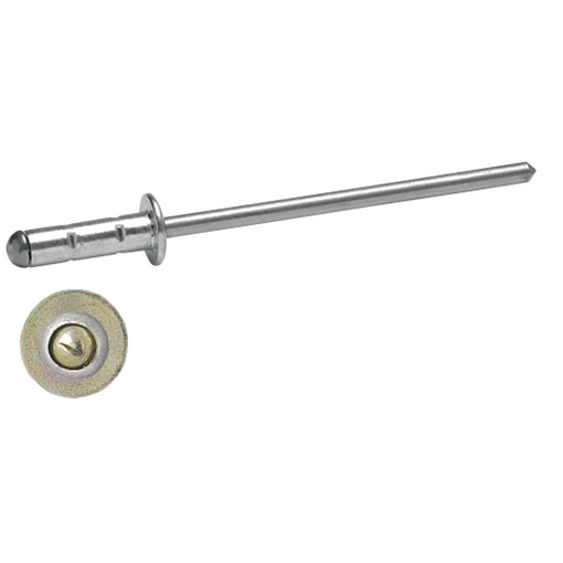 Multi purpose blind rivets, flat head, aluminium/stainless steel A2 (german approval DIBT)