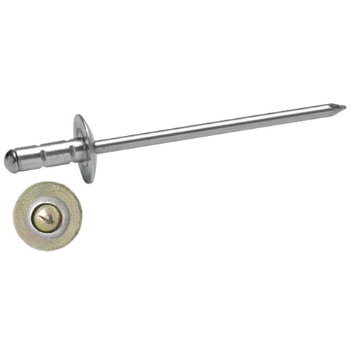 Multi purpose blind rivets, flat head Ø 9,5/12/16 mm, aluminium/stainless steel A2