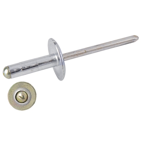 Multi purpose blind rivets, flat head Ø 16 mm, aluminium/steel