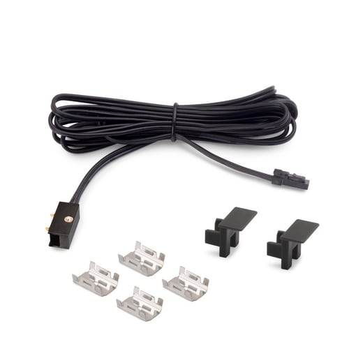 Accessoires et câble Emuca pour rail électrifié Diwo (24V DC), Aluminium et Plas