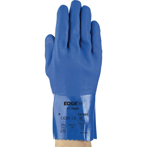 Oil gloves in red PVC