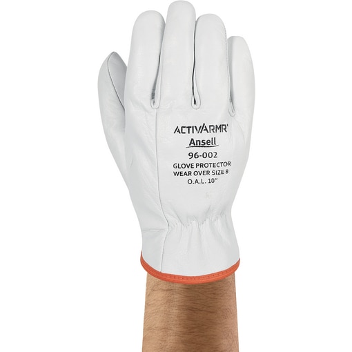 Short electric insulating gloves with mechanical resistance