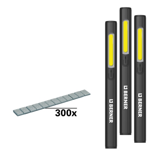 Paket Klebegewicht Stahl 60gr + Penlight Premium