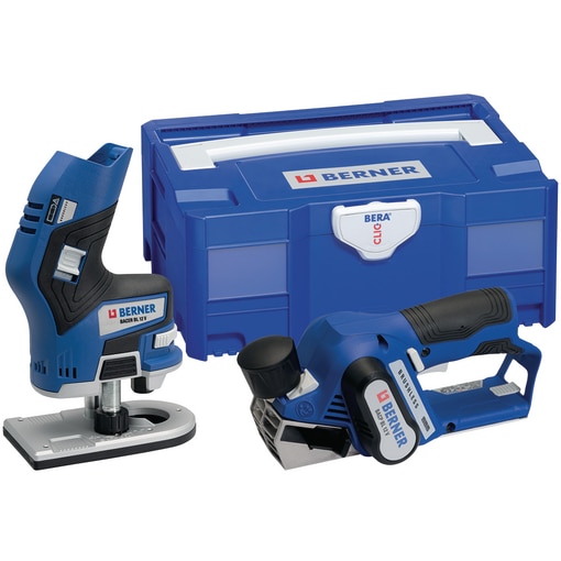 Cordless planer BACP BL 12 V & Cordless edge router BACER BL 12 V, in BC+