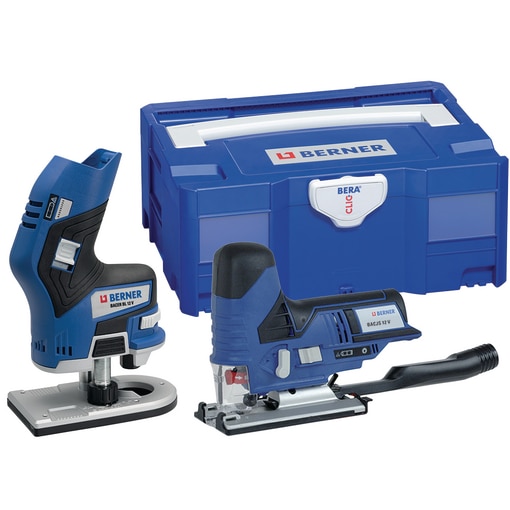 Cordless Jig Saw BACJS 12 V & Cordless edge router BACER BL 12 V, in BC+