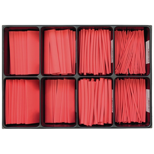 Assortiment de manchons thermorétractables rouge 