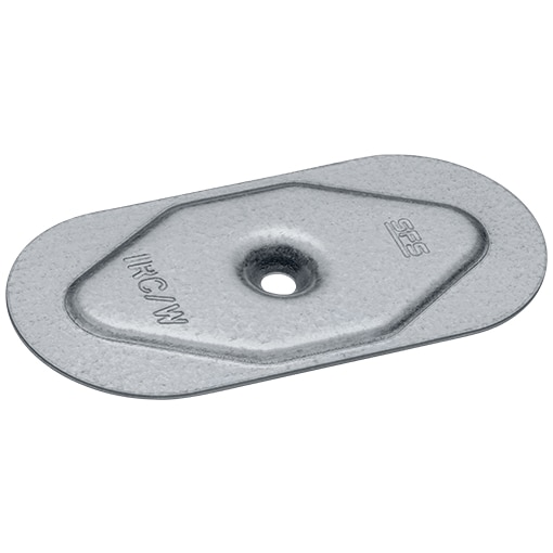 Flat roofing fastening stress plate, steel, zinc plated 