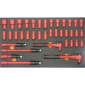 FULLY INS. SOCKET SET 3/8”-½”