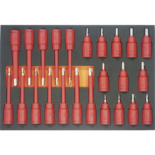 FULLY INS. BIT-SOCKET SET 3/8