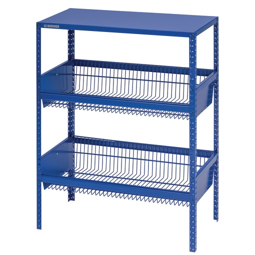 Mesh basket shelf 1m top