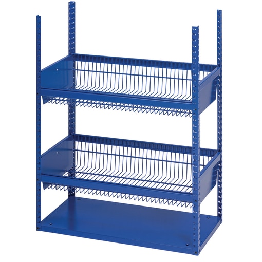 Mesh basket shelf 1m bottom