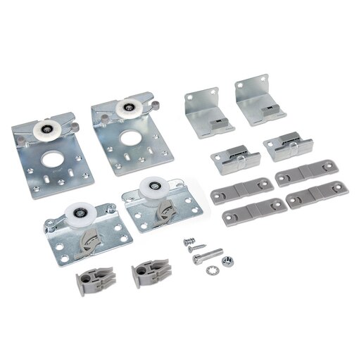 Jeu chariots Neco SR rail sup. suspendu porte ext. centrale ép. 21 mm