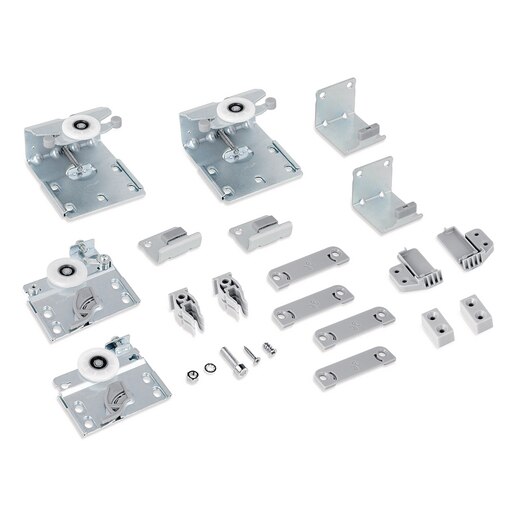 Jeu chariots Neco REG rail sup. suspendu, inf. invisible pte ext. Centr