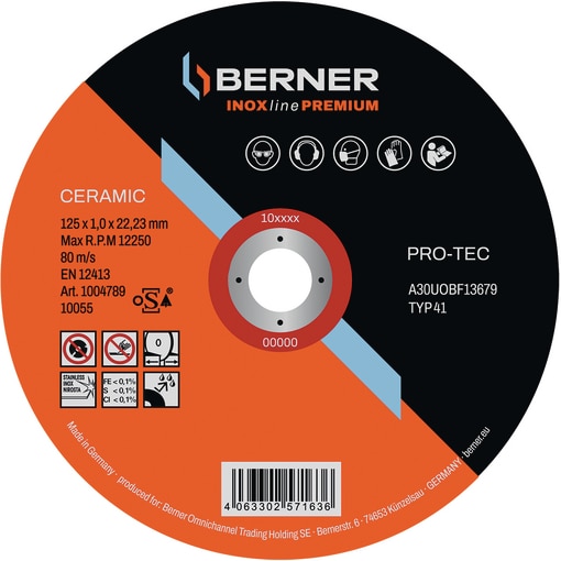 Ceramic cutting disc 125x1