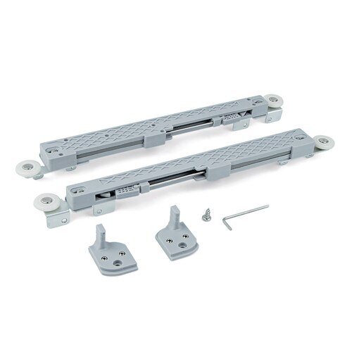 Ferrures Slowmove pour porte épaiss. 18 mm poids max 50kg Placard 81