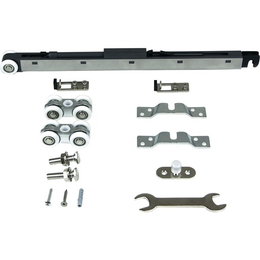 Jeu de chariot Railway pour une porte de 40kg avec fermeture amortie