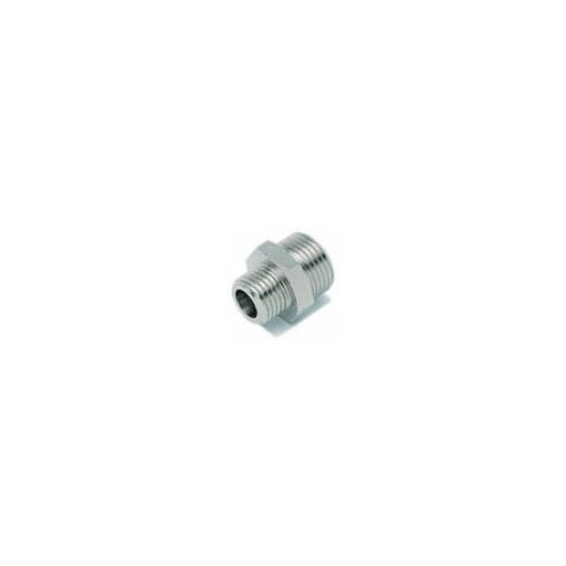Mamelon double inégal mâle laiton nickelé filetage cylindrique