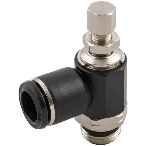 Raccord régleur de débit orientable à l'échappement à vis extérieur filetage Uni