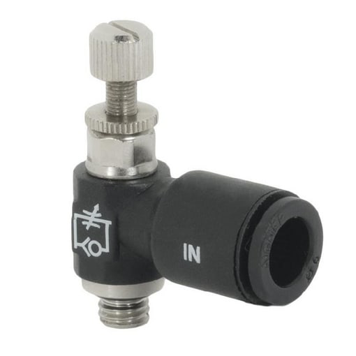 Raccord régleur de débit orientable à l'admission à vis extérieur filetage cylin