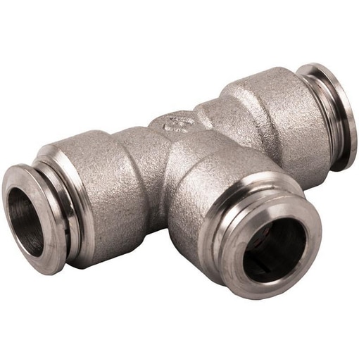 Raccord Té NSF connexion instantanné laiton nickelé