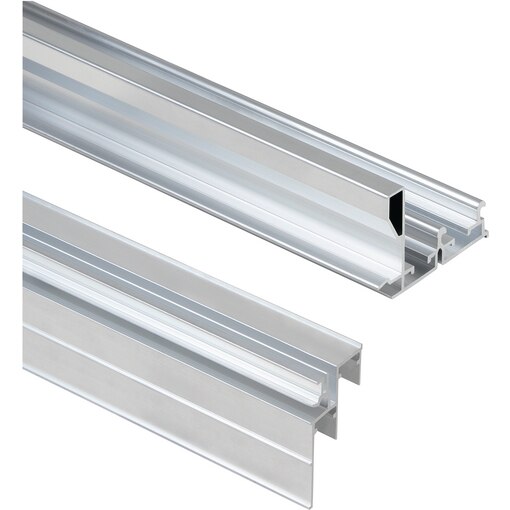 Kit rails sup et inf Space + montage  vis/clips, Aluminium 2,35 m
