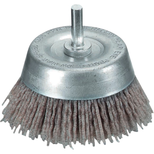 Brosse nylon 75 mm tige 6 mm